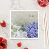 Blauwe hyacinth met witte bloemen servet (Insitu)