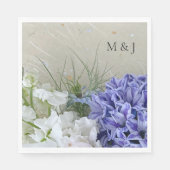 Blauwe hyacinth met witte bloemen servet (Voorkant)