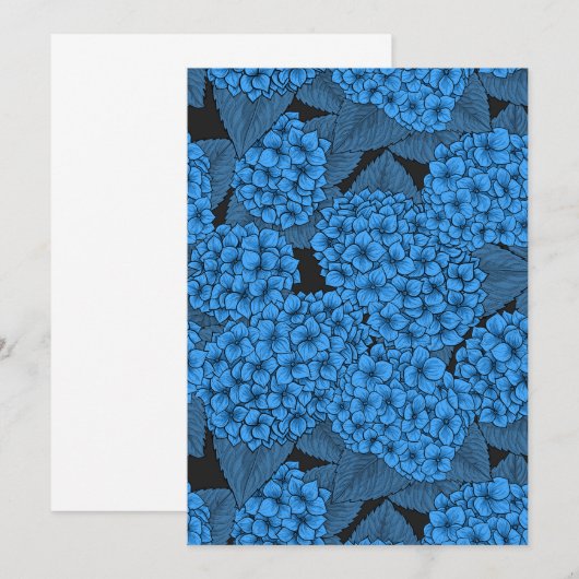 Blauwe hydrangea (Voorkant / Achterkant)