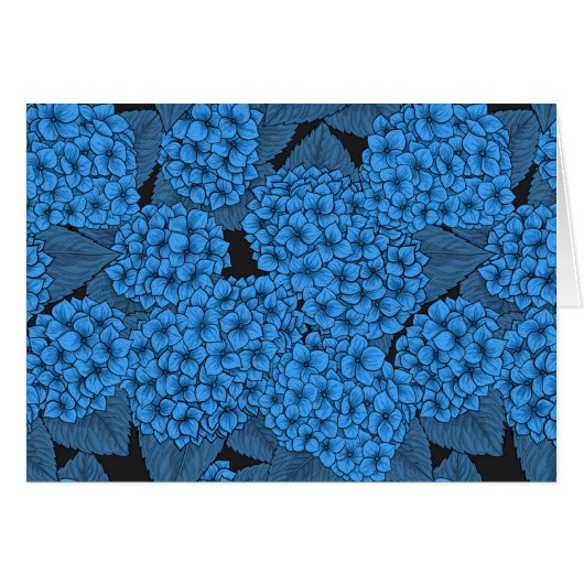 Blauwe hydrangea (Voorkant Horizontaal)