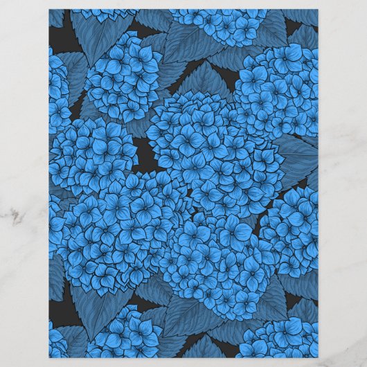 Blauwe hydrangea (Achterkant)