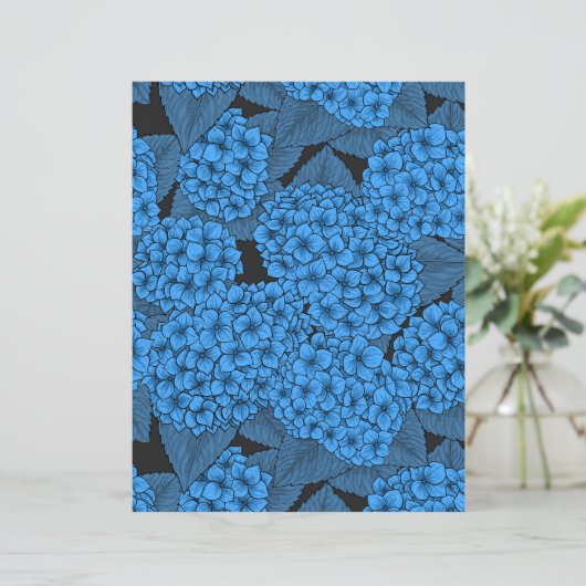 Blauwe hydrangea (Staand voorkant)