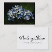 Blauwe Hydrangea 8514 Mini Print Visitekaartje (Voorkant / Achterkant)
