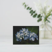 Blauwe Hydrangea 8514 Mini Print Visitekaartje (Staand voorkant)