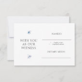 Blauwe Hydrangea Aquarel RSVP-kaart met Envelop RSVP Kaartje (Voorkant)