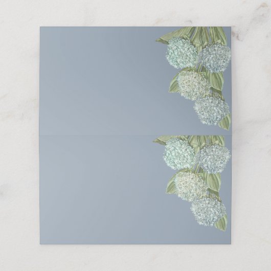 Blauwe hydrangea Blank Plaatskaartje (Buitenkant ongevouwen)