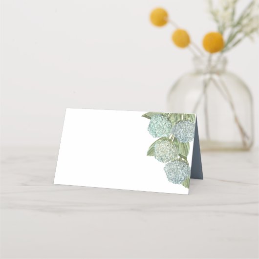 Blauwe hydrangea Blank Plaatskaartje (Voorkant)