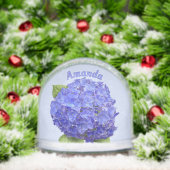 Blauwe Hydrangea Bloem Botanische Kunst Gepersonal Sneeuwbol (Kerstmis)
