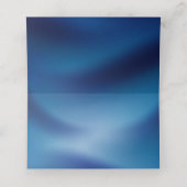 Blauwe Hydrangea Bloem Marine Blauw Modern Huwelij Plaatskaartje (Binnenkant ongevouwen)