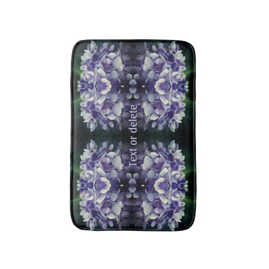 Blauwe Hydrangea bloemblaadjes Abstract gepersonal Badmat (Voorkant Verticaal)