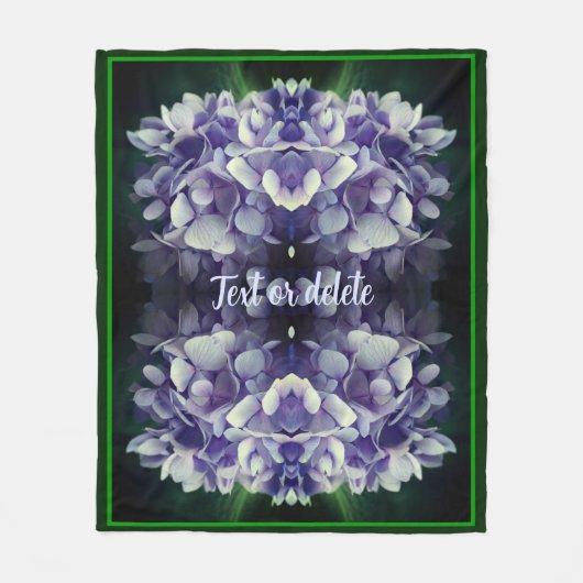 Blauwe Hydrangea bloemblaadjes Abstract gepersonal Fleece Deken (Voorkant)