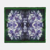 Blauwe Hydrangea bloemblaadjes Abstract gepersonal Fleece Deken (Voorkant (Horizontaal))