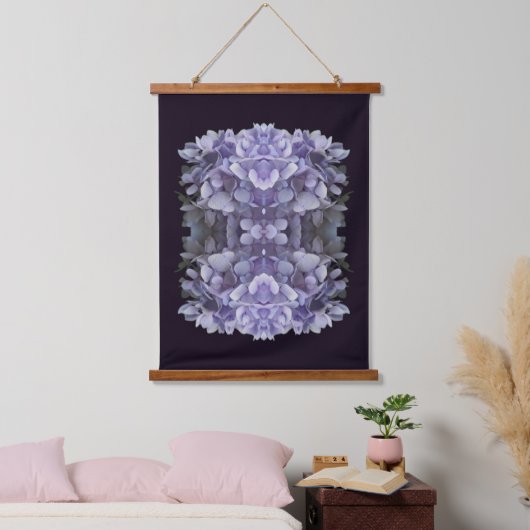 Blauwe Hydrangea bloemblaadjes Abstract Hangend Wandkleed (Slaapkamer)