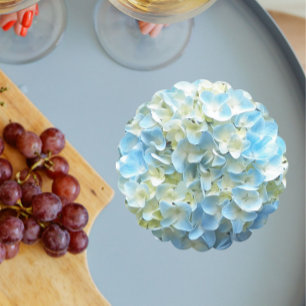 Blauwe Hydrangea Bloemblaadjes Bloemstuk Kartonnen Onderzetters