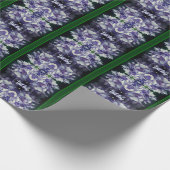 Blauwe Hydrangea bloemblaadjes gepersonaliseerd Cadeaupapier (Hoek)