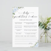 Blauwe Hydrangea Bloemen Baby Shower Voorspellinge (Staand voorkant)