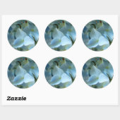 Blauwe Hydrangea Bloemen Bloemen Bloemen Foto Ronde Sticker (Vel)