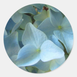 Blauwe Hydrangea Bloemen Bloemen Bloemen Foto Ronde Sticker