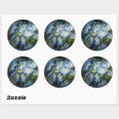 Blauwe Hydrangea Bloemen Bloemen Bloemen Foto Ronde Sticker (Vel)