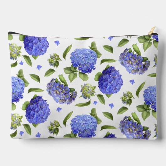 Blauwe Hydrangea Bloemen Botanische Kunst Etui (Achterkant)