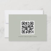 Blauwe Hydrangea Bloemen Bruiloft Website QR Code RSVP Kaartje (Achterkant)