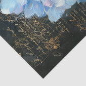 Blauwe Hydrangea Bloemen Decoupage Tissuepapier (Detail)