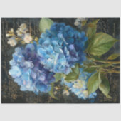 Blauwe Hydrangea Bloemen Decoupage Tissuepapier (Voorkant)