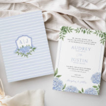 Blauwe Hydrangea Bloemen, Gepersonaliseerde Crest 