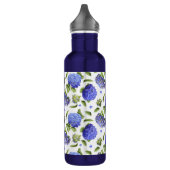 Blauwe Hydrangea Bloemen Kunst Waterfles (Links)