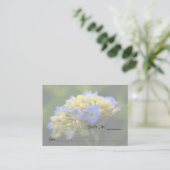 Blauwe Hydrangea Bloemen Trouwtafel Plaats Kaarten Plaatskaartje (Staand voorkant)