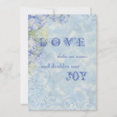 Blauwe Hydrangea Bloemenwervelingen - Uitnodiging  (Voorkant)