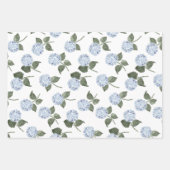 Blauwe Hydrangea Bloom Bloemen Inpakpapier Vel (Voorkant 3)