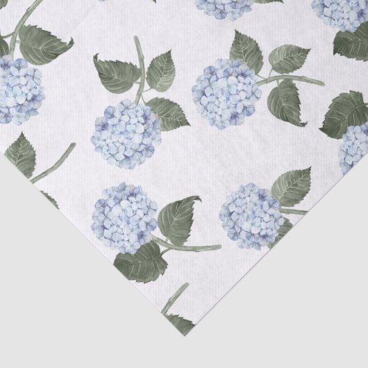 Blauwe Hydrangea Bloom Bloemen Tissuepapier (Detail)