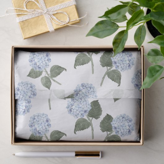 Blauwe Hydrangea Bloom Bloemen Tissuepapier (Geschenk)