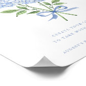 Blauwe Hydrangea Blooms Boeket Bloemenbar Poster (Hoek)
