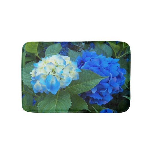 Blauwe hydrangea Blooms Floral Badmat (Voorkant)