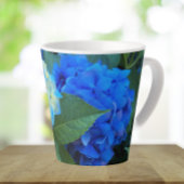 Blauwe hydrangea Blooms Floral Latte Mok