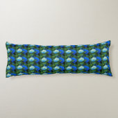 Blauwe hydrangea Blooms Floral Pattern Body Pillow Lichaamskussen (Achterkant)