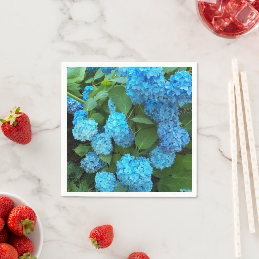 Blauwe hydrangea Blooms Floral Servet (Insitu)