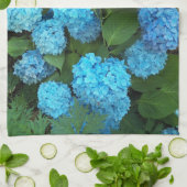 Blauwe hydrangea Blooms Floral Theedoek (Gevouwen)