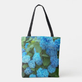 Blauwe hydrangea Blooms Floral Tote Bag (Achterkant)