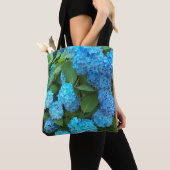Blauwe hydrangea Blooms Floral Tote Bag (Dichtbij)