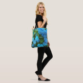 Blauwe hydrangea Blooms Floral Tote Bag (Op model)