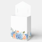 Blauwe Hydrangea Blush Rozen Eucalyptus Gift Bruil Bedankdoosjes (Geopend)