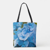 Blauwe Hydrangea Boodschappentas Tote Bag (Achterkant)
