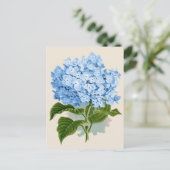 Blauwe hydrangea Botanische afdruk Briefkaart (Staand voorkant)