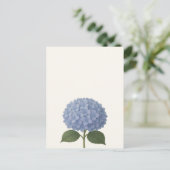 Blauwe Hydrangea Botanische Illustratie Design Briefkaart (Staand voorkant)