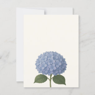 Blauwe Hydrangea Botanische Illustratie Design Briefkaart