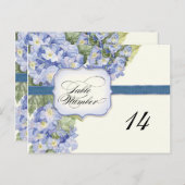 Blauwe Hydrangea Bracket Floral Formele Bruiloft Briefkaart (Voorkant / Achterkant)