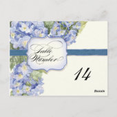 Blauwe Hydrangea Bracket Floral Formele Bruiloft Briefkaart (Achterkant)